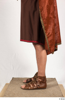  Photos Man in Historical Dress 35 Gladiator dress Historical clothing brown habit lower body orange cloak sandals 0003.jpg